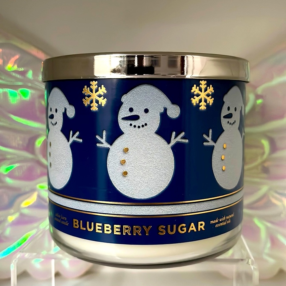 Bath And Body Works 3wickcandle Blueberry Sugar